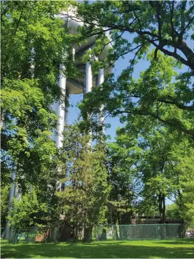  ?? CONTRIBUTE­D PHOTO ?? Water tower in the Lowerys' neighborho­od.