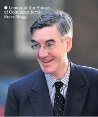  ??  ?? Leader of the House of Commons Jacob Rees-Mogg