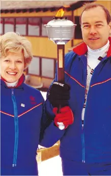  ?? KING FAMILY ?? Frank and Jeanette King with the Olympic torch.