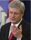  ??  ?? Stephen Harper seems to be wearing thin with Canadians.