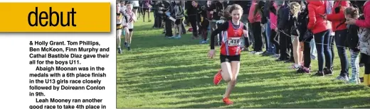  ??  ?? Abaigh Moonan of Dundalk St Gerards AC in action in the U-13 girls race at the Rás na hEireann.