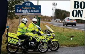  ??  ?? ROW: Deputy Chief Constable Fiona Taylor, left, said officers are patrolling the Border, above, but will not set up specific checkpoint­s. Inset: last week’s MoS