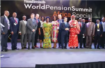  ??  ?? A group photograph of organisers and dignitarie­s at the World Pension Summit: Africa Special 2016