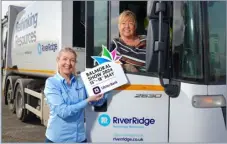  ?? ?? RiverRidge will be providing waste and recycling services at the Balmoral show. Pictured L-R is Pamela Jordan, RiverRidge and Vickie White, RUAS