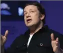  ?? ASSOCIATED PRESS FILE PHOTO ?? British chef Jamie Oliver, shown speaking at a January panel session during the 47th annual meeting of the World Economic Forum.