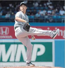  ?? FRED THORNHILL THE CANADIAN PRESS ?? Seattle Mariners starter Yusei Kikuchi threw a complete-game shutout, allowing two hits, striking out eight and retiring his final 17 batters.