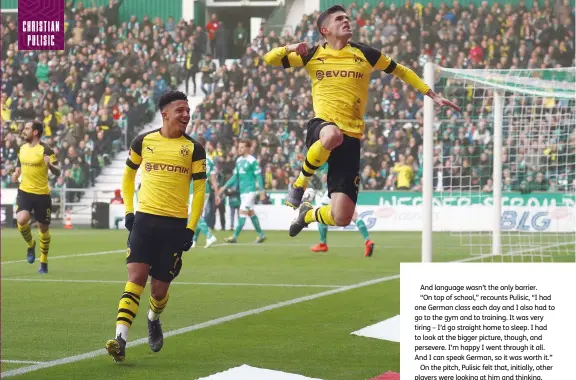  ??  ?? Above Dortmund didn’t exactly regret holding onto Pulisic for one more season
Right The winger gave the Yellow Wall a tearful goodbye