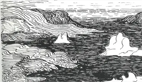  ??  ?? Dundas Harbour
From a drawing by F. G. Banting