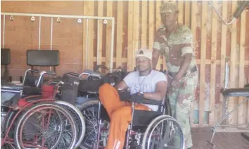  ??  ?? Members of the Zimbabwe Defence Forces and those of other security forces injured in the line of duty receive treatment and skills training to suit their changed situations