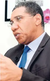  ??  ?? Prime Minister Andrew Holness