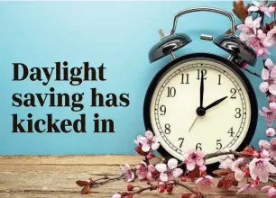  ?? GETTY IMAGES ?? Clocks “spring forward” in March for millions of Americans.