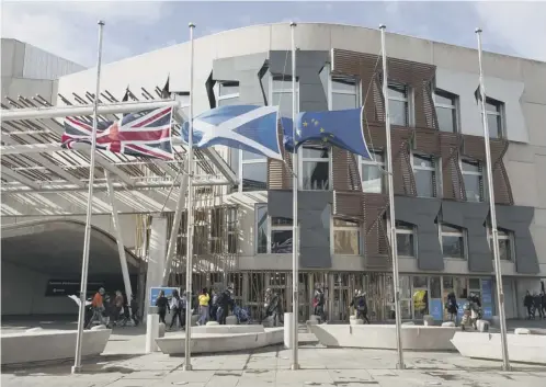  ??  ?? 0 From 11pm on 31 January, the Scottish Parliament will no longer fly the EU flag on a daily basis