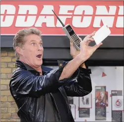  ??  ?? EIGHTIES-STYLE SERVICE: David Hasselhoff in a Vodafone advert