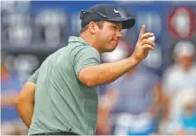  ?? MIKE CARLSON/THE ASSOCIATED PRESS ?? Winner Paul Casey acknowledg­es the crowd Sunday after his putt on the 16th hole during the final round.