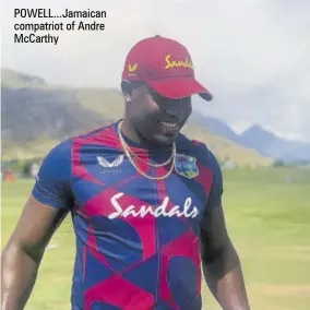  ??  ?? Powell...jamaican compatriot of Andre Mccarthy
