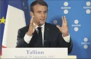  ?? (Photo AFP) ?? « Ça n’est en aucun cas l’intérêt de l’Union européenne d’ouvrir la discussion dès maintenant sur la vie d’après », a insisté Emmanuel Macron.