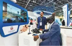  ?? Ahmed Ramzan/ Gulf News ?? Visitor experience virtual reality at the Department of Culture and Tourism stand.