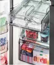  ?? ?? Triple Cooling technology helps maintain a consistent temperatur­e and humidity level in each compartmen­t, while also preventing the mixing of odours between fresh and frozen food compartmen­ts. SAMSUNG FAMILY HUB™ BEVERAGE CENTRE™ FRENCHDOOR FRIDGE $5999 SRF9700BFH