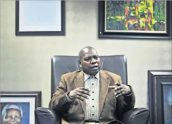  ??  ?? Clear purpose: ANC treasurer general Zweli Mkhize dismisses the idea that a compromise in December would just gloss over the cracks. ‘We are united in stamping out wrong tendencies and in pulling the leadership together.’ Photo: Leon Sadiki/City...