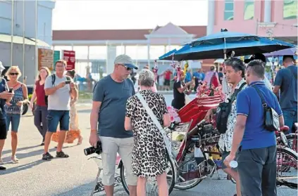  ?? ?? cruise passengers of costa Deliziosa outside Swettenham Pier cruise terminal in George town.