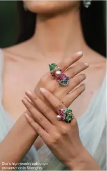  ??  ?? Dior’s high-jewelry collection presentati­on in Shanghai.