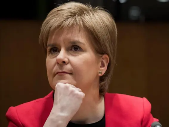  ??  ?? The Scottish First Minister added that the Conservati­ve vision for the future of the country ‘should be ringing alarm bells loudly and clearly across Scotland right now’ (Getty)