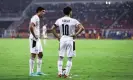  ?? Beloumou Olomo/AFP/Getty ?? Omar Marmoush and Mohamed Salah played together in the last Afcon tournament in Cameroon, where Egypt lost to Senegal in the final on penalties. Photograph: Daniel
Images