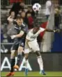  ?? STEWART F. HOUSE — THE ASSOCIATED PRESS ?? With manager Jim Curtin not planning any major changes to stem the tide of a five-match winless streak, it’ll fall to players like Fafa Picault, right, battling FC Dallas defender Anton Nedyalkov last week, to affect change in the squad.