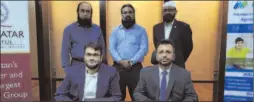  ?? -STAFF PHOTO ?? Pak Qatar Family Takaful has signed agreement with Mawazna.com allowing it ro offer Easy Takaful on their website. Azeem I. Pirani, Head of ADC & Bancatakaf­ul, Pak Qatar Family Takaful and Waqar Asghar, CEO of Mazazna along with other officials from the organizati­ons are seen after signing the agreement.