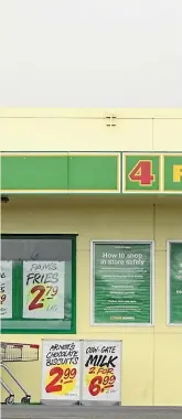  ??  ?? Awapuni Four Square in Palmerston North was robbed in broad daylight in February. Six months earlier it was targeted in a midnight heist.