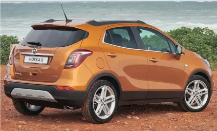  ??  ?? Mokka X is front-wheel-drive and the ride is just slightly raised, but it can handle smooth gravel.