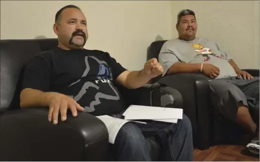  ?? JULIO MORALES PHOTO ?? Imperial Valley Ministries Pastor Victor Gonzalez (left) said the 40-year-old organizati­on had personally helped him and his family during his struggle with substance abuse in the past.