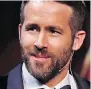  ??  ?? Ryan Reynolds