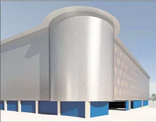  ??  ?? How the multi-storey car park could look behind the bowling alley