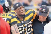  ?? AP FILE ?? Pittsburgh running back Le’Veon Bell (26), who hasn’t played since November, is ready to get back on the field this week.