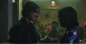  ??  ?? above: hugo and rosa converse. there were many times in which completely or partial Cg characters had to interact with live-action actors in the film