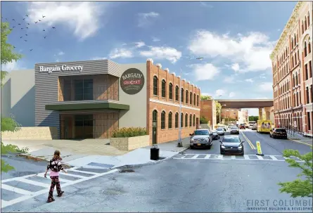  ?? MEDIANEWS GROUP ?? Rendering of the future Bargain Grocery location at 558River Street, Troy