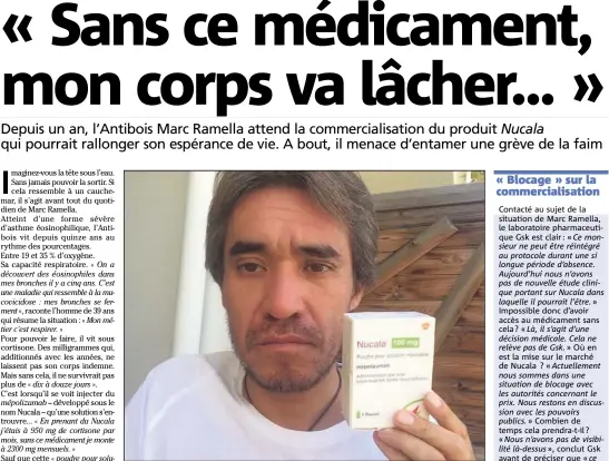  ??  ?? Marc Ramella alerte le maire d’Antibes, les médias et les réseaux sociaux afin de faire résonner son appel à l’aide. (Photo DR)