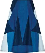  ??  ?? Patchwork skirt, £239, maje.com