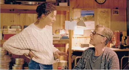  ?? IFC FILMS ?? Vicky Krieps and Tim Roth in “Bergman Island,” Mia Hansen-Love’s film about a filmmaker who goes on a writing retreat with her filmmaker husband.