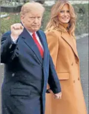  ?? AFP ?? ■ US President Donald Trump and first lady Melania Trump leave the White House in Washington on Friday.
