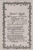  ??  ?? 可能由诗人惠特尔（ John Greenleaf
Whittier）撰写的诗篇《Don’tQuit》