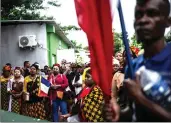  ?? ?? Mayotte residents protest against immigratio­n.