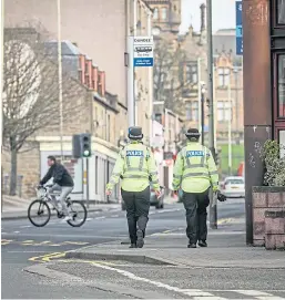  ?? Picture: Mhairi Edwards. ?? Social distancing restrictio­ns will affect police work “for some time”.