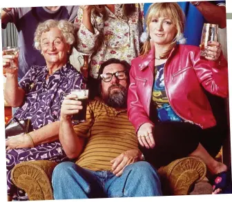  ??  ?? Comedy gold: With Royle Family co-stars Liz Smith and Ricky Tomlinson