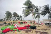  ?? AP ?? Debris litter a beach lashed by Cyclone Mekunu in Salalah.