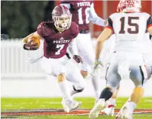  ?? ?? Lockport’s Ty Schultz (7) had 231 rushing yards and two touchdowns in Saturday’s state final.