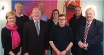  ??  ?? Sligo/Leitrim deputies Martin Kenny, Tony McLoughlin, Marc MacSharry and Eamon Scanlon with members of the Sligo branch of Diabetes Ireland at a discussion on a new diabetes centre.