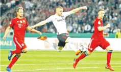  ??  ?? Eintracht Frankfurt’s Ante Rebic scores their second goal. — Reuters photo