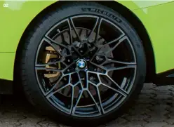  ??  ?? 02 Michelin Pilot Sport rubber serves up plenty of grip, but the Competitio­n is still a tailhappy so and so.